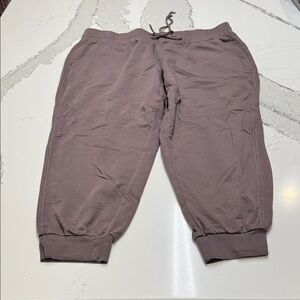Belle by Kim Gravel Brown Knit Jogger Pants 22” Inseam Sz LP Never Worn